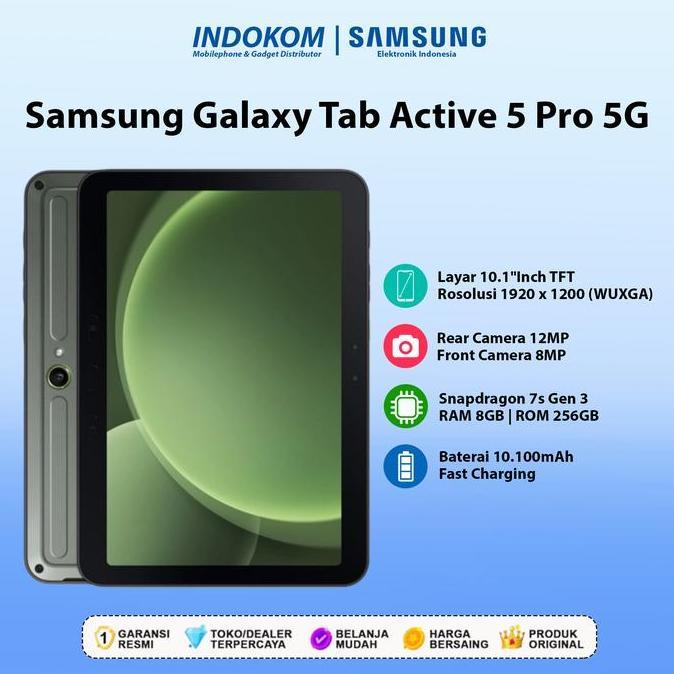 Samsung Galaxy Tab Active 5 Pro 5G 8GB/256GB Garansi Resmi