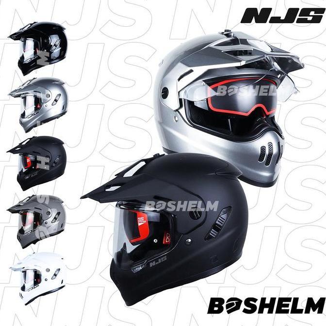 Termurah Helm Njs S-Cross Solid Helm Full Face Sni