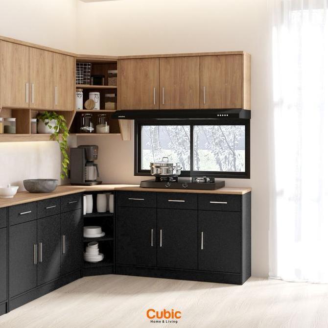 Cubic Kitchen Set Sudut Minimalis / Rak Atas Lemari Dapur / ELENA KSAS