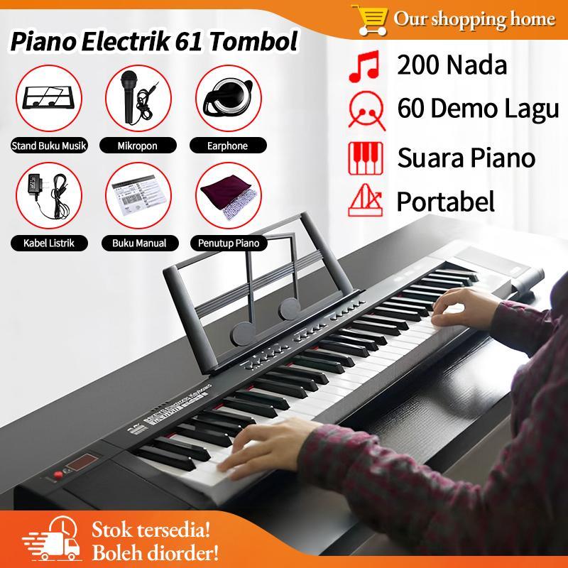 Piano Elektronik Multifungsi / Rumah Pintar Keyboard Piano Elektronik 61-Key