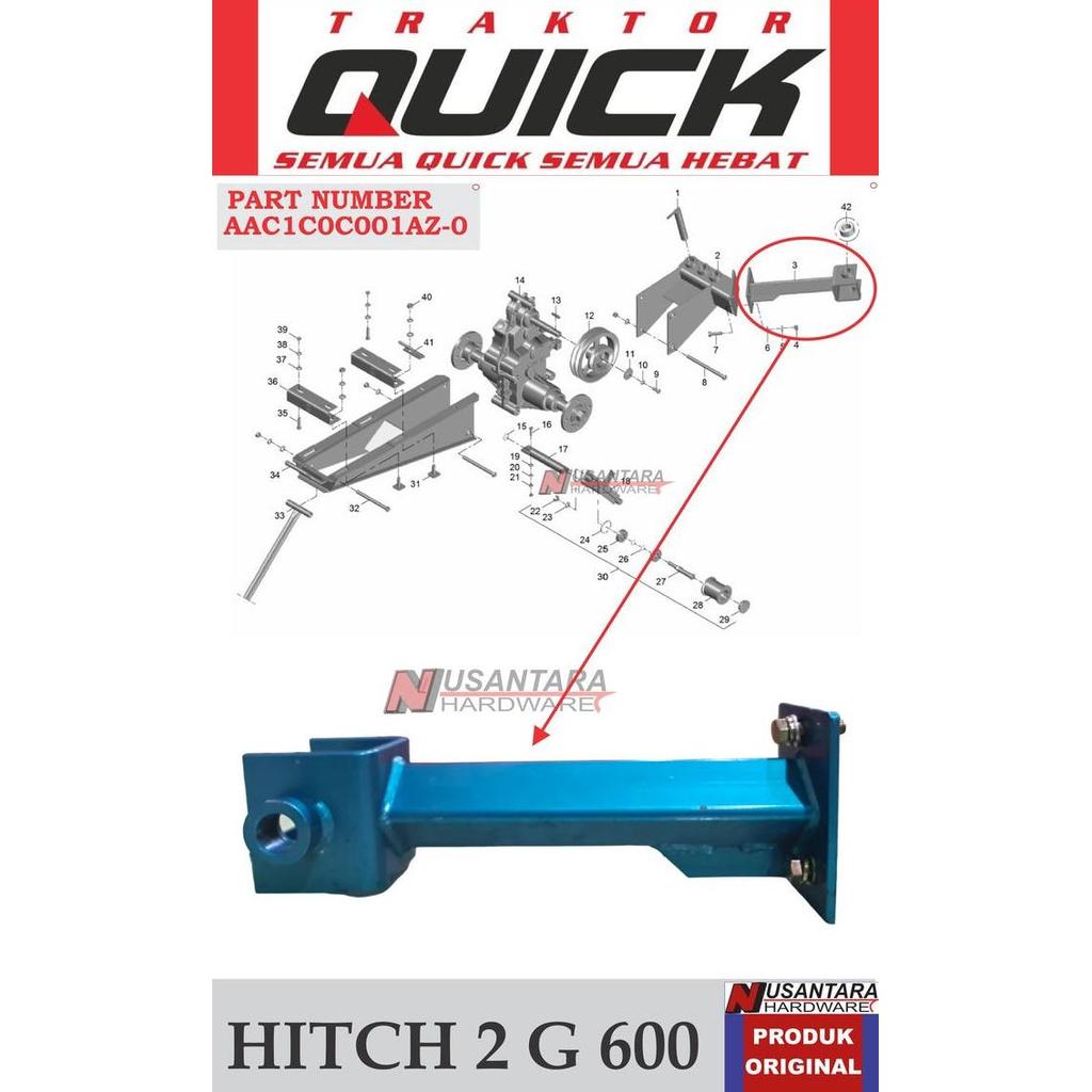 Hitch 2 G 600,Adaptor Bajak Sawah,Tepian Bajak Sawah,Spare Part Traktor Sawah G 600 Quick