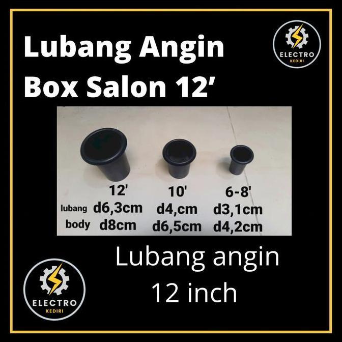 Termantab] Lubang Angin box salon 12' speaker | Lubang angin 6,3 cm