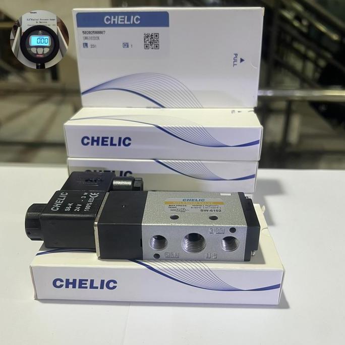 Pneumatic Solenoid Valve Sigle Coil 5/2 - 1/4" Chelic Sv6102 /Sw6102