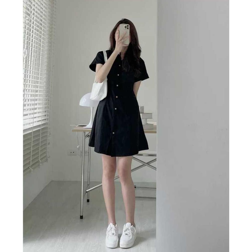 PROMO CLOTHESUP DRESS KANCING DEPAN KOREAN STYLE | BAJU TUNIK WANITA LENGAN PENDEK