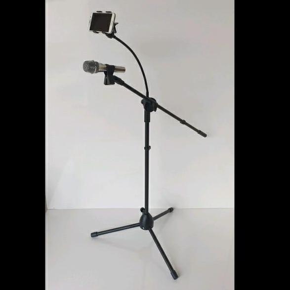 Tiang Mic / Stand Mic / Tripod Mic Berdiri HOLDER HP ( Metal Noise )