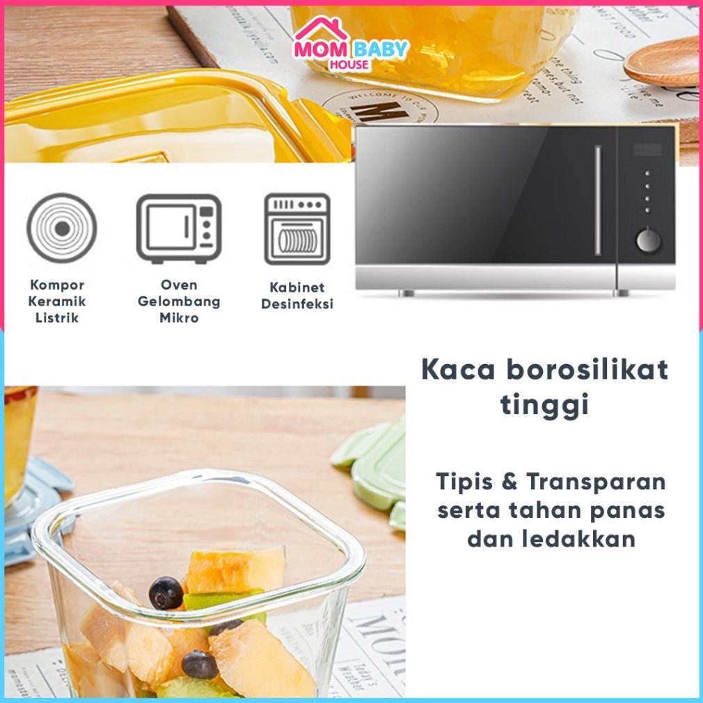 PROMO Peralatan Makan Bayi Tempat MPASI Anti Tumpah Tempat Makan Bayi Kontainer Kaca Wadah Snack Mpa