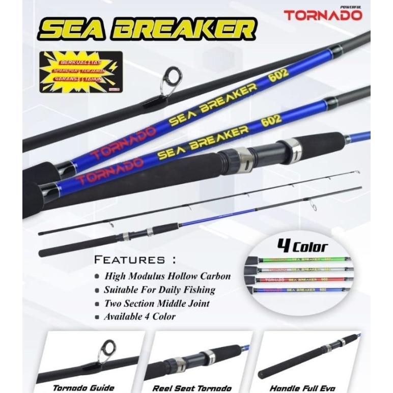 joran tornado sea breaker hollow carbon 150 165 180 cm kolam kuat