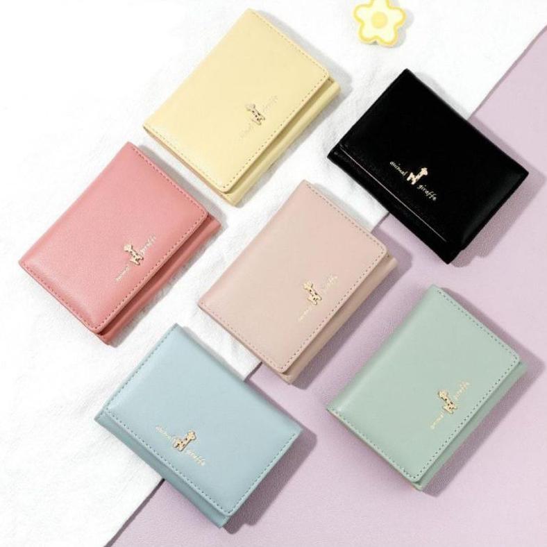 KUALITAS SUPER Dompet Lipat Giraffe Dompet Mini Lucu Dompet Koin Korean KEKINIAN