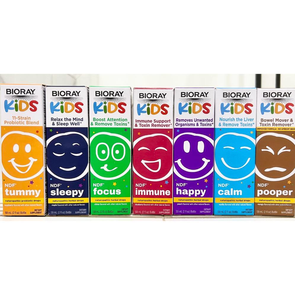 BIORAY KIDS NDF TUMMY PROBIOTIC BLEND / POOPER/FOCUS /IMMUNE/ CALM MURAH