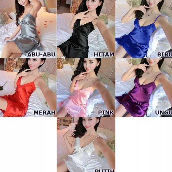 Baju Tidur Lingerie Wanita /  Daster Seksi Lingerie Satin