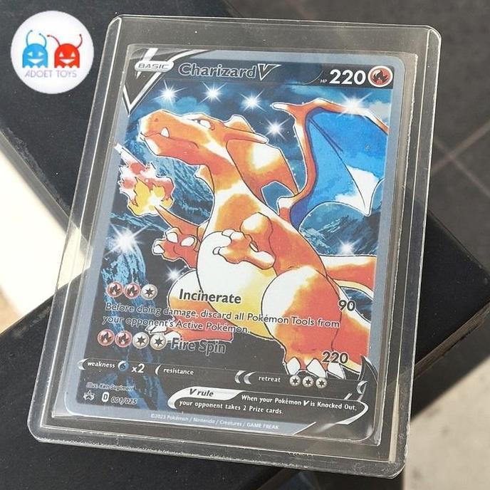 HOT SALE CHARIZARD V HOLO CUSTOM DESIGN KARTU POKEMON NO CENTER FIGURE FUNKO POP SHF D-ARTS BLOCKEES