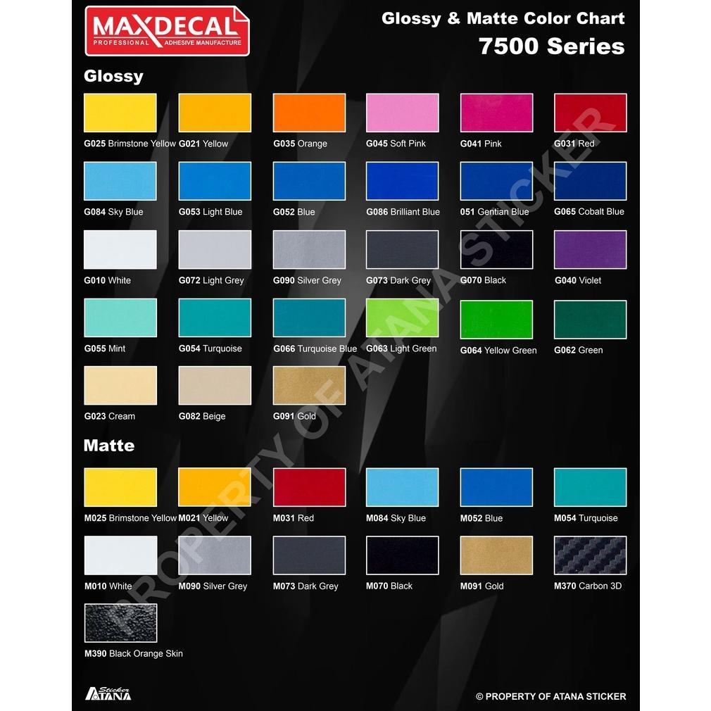 VALUE PACK Skotlet Hitam Doff Glossy Maxdecal Scotlet Black Dop Gloss Stiker Matte Metalik Kilap Sti