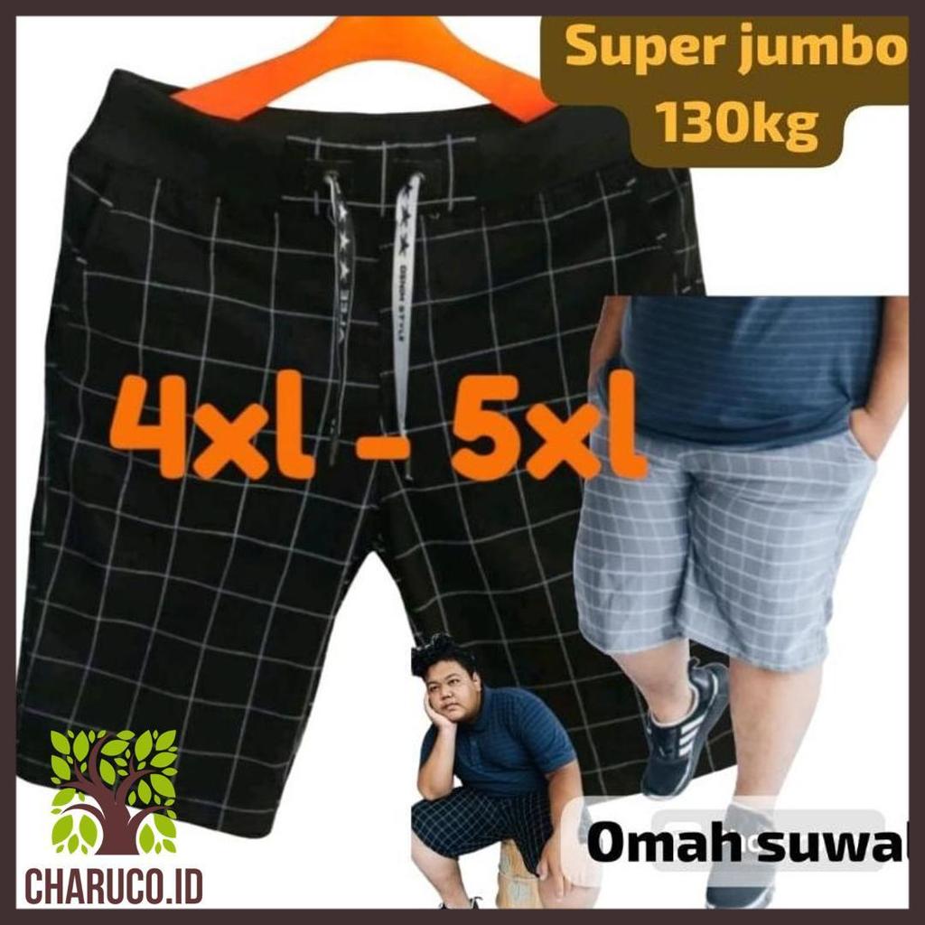 Exclusive Celana Pendek Pria Super Jumbo Tartan Celana Pendek Pria Jumbo Celana Pendek Kotak Kotak T