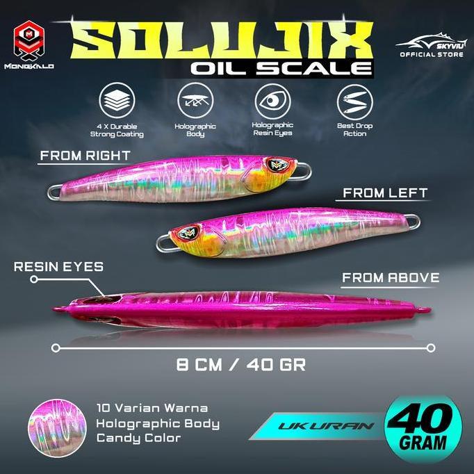 Umpan Metal Jig 40 gram Mongkalo Solujix Micro Jig Metaljig Umpan Jig