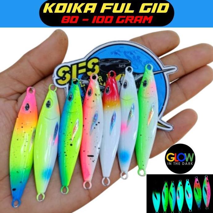 Metal jig 100gram 80gram FUL GID metal jig 100gram metal jig 80gram koika full gid micro jig Assist 