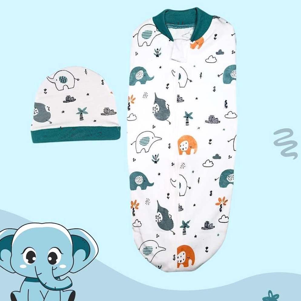 PROMO bedong instan set topi/bedong topi/bedong instan bayi newborn