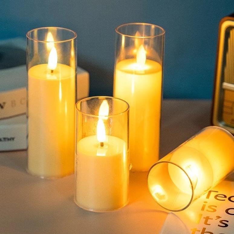 Lilin LED Premium/lilin goyang/Akrilik /Natal Lampu Christmas /Lilin Led Lampu Meja /Lampu Candlelig
