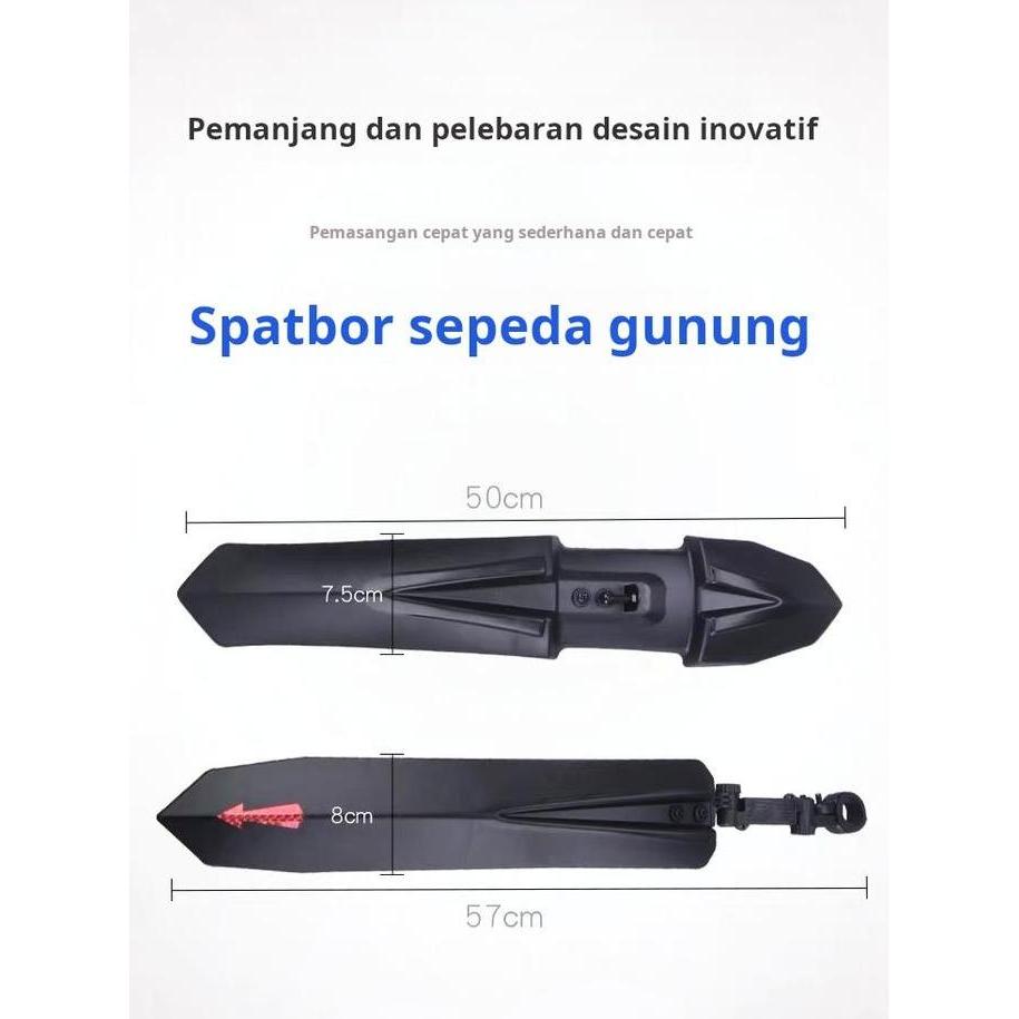Spakbor Sepeda Depan & Belakang Universal 24-27.5 Inci: Pemasangan Mudah, Tahan Lama Anti Kotor Cipr