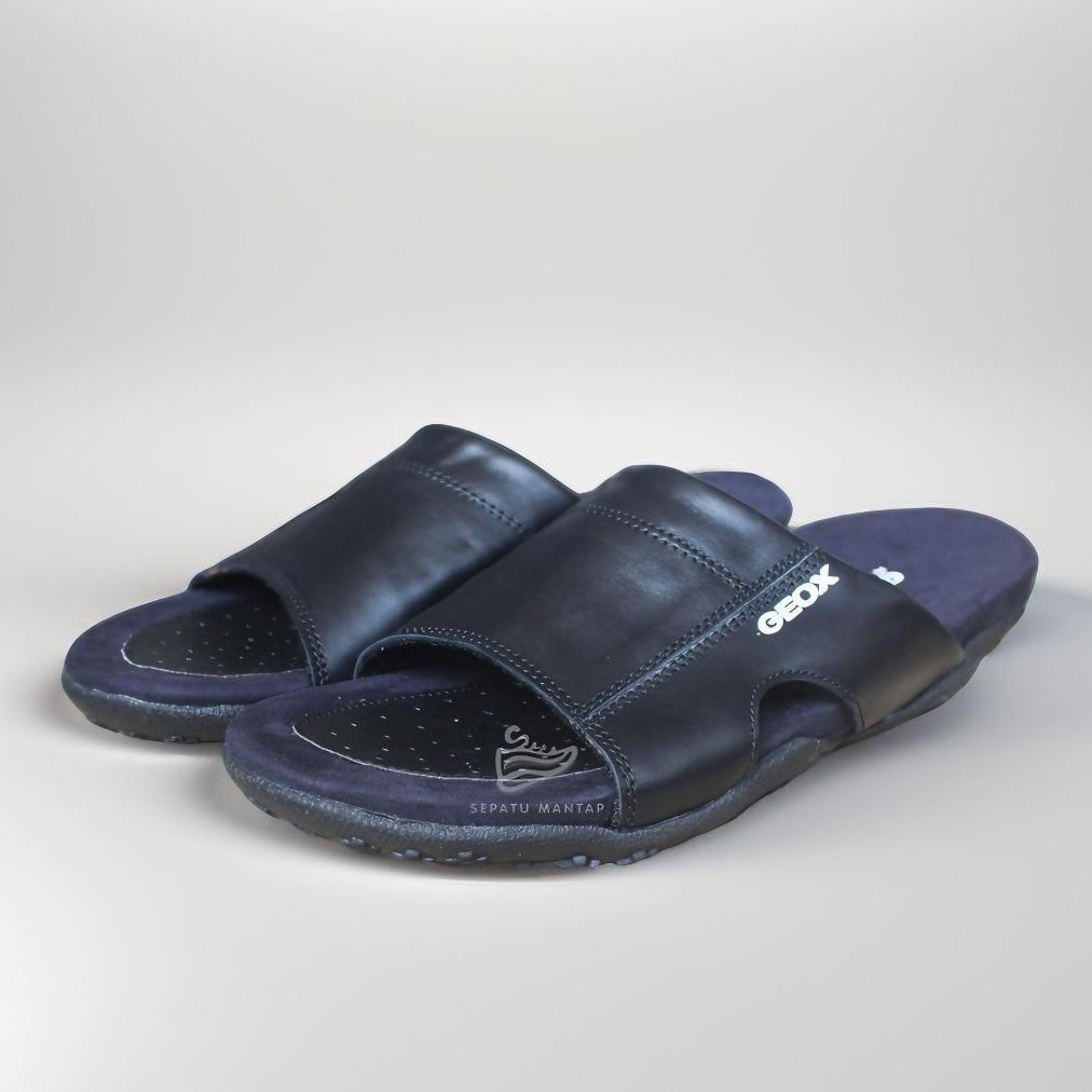 Diskon Sandal Kulit Sapi Asli Slip On Geox Pria - Nyaman Untuk Lebaran Dan Aktivitas Sehari-Hari