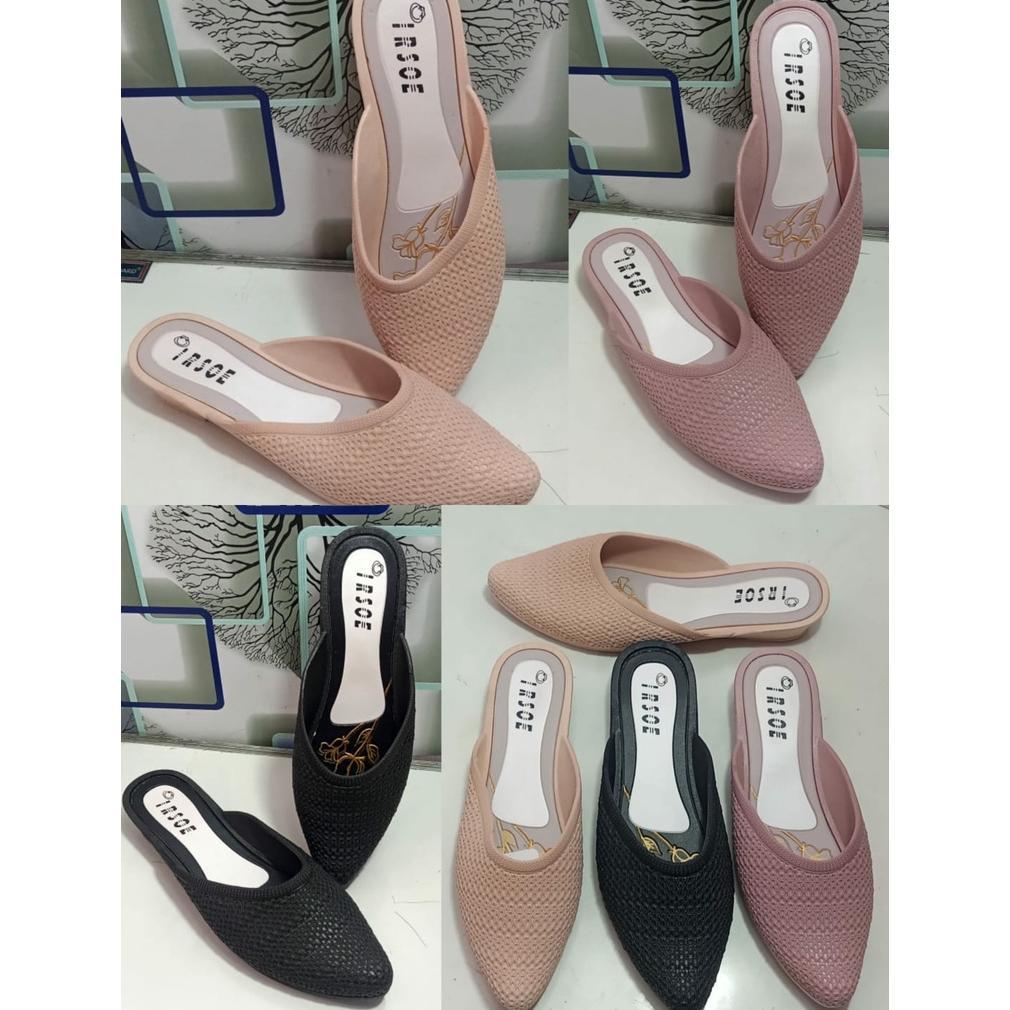 Free Ongkir Sandal Slop Wanita Jalan Sendal Sepatu Acara Formal Kondangan Irsoe 603 36-40
