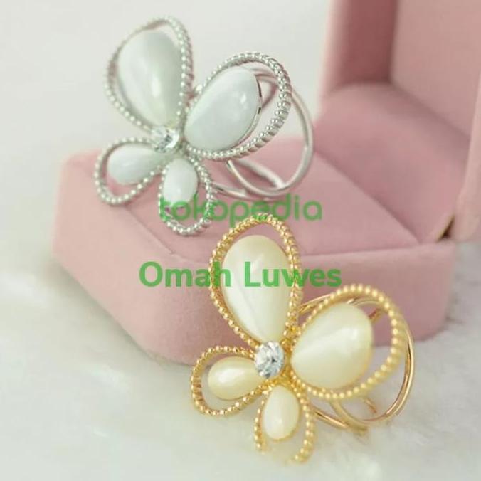 Ring Jilbab Kupu-Kupu - Bros Cincin Kerudung - Ring Syal/Scarf Import