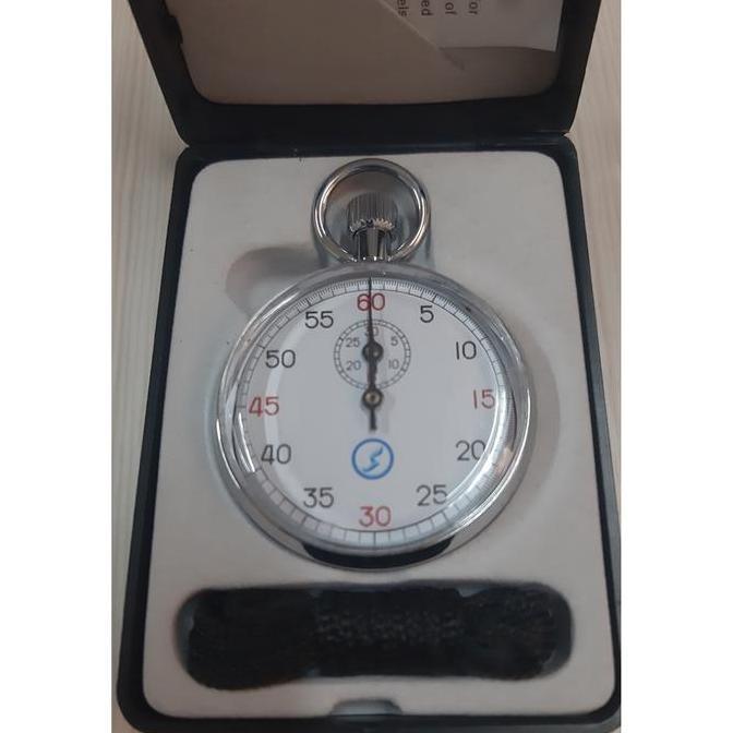 Stopwatch Analog Penghenti Waktu Dengan Skala Jarum Ganda Bahan Stainless Steel Ukuran 70x100x25mm D