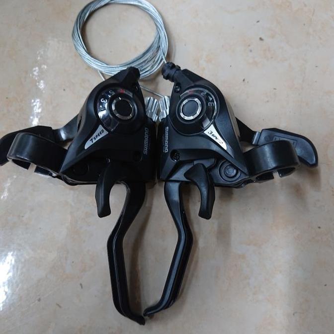 Shifter shimano 3 x 7 speed handle rem mekanik shifter 7 speed shimano