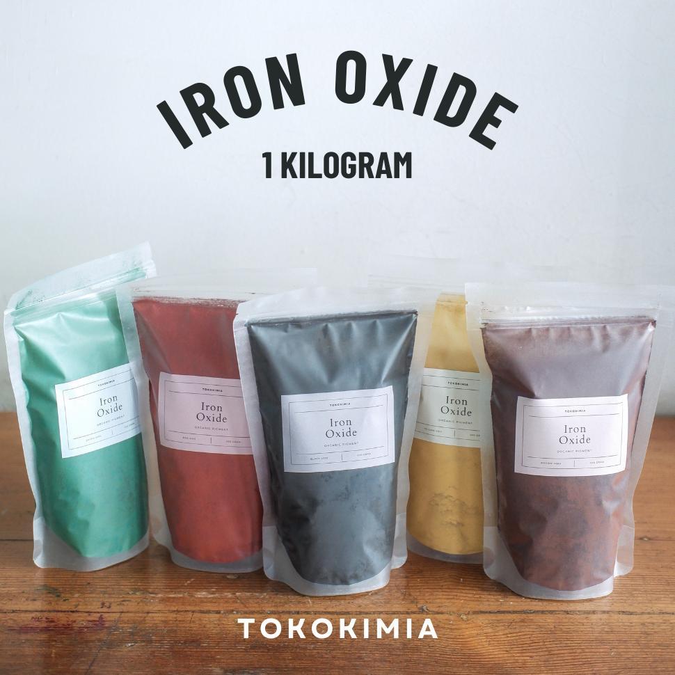 Iron Oxide 1 Kg Organic Pment Powder Red Black Brown Green Yellow Blue Orange White Pewarna Bubuk Ok