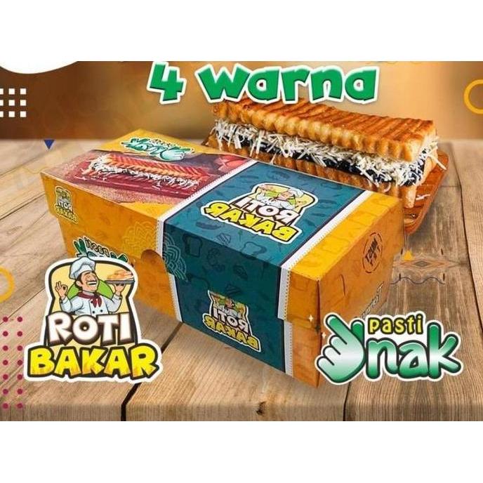 ,,,,,,,] Dus Roti Bakar Motif Ukuran 20x9x7,5 cm / Box Roti Bakar ECERAN per 10