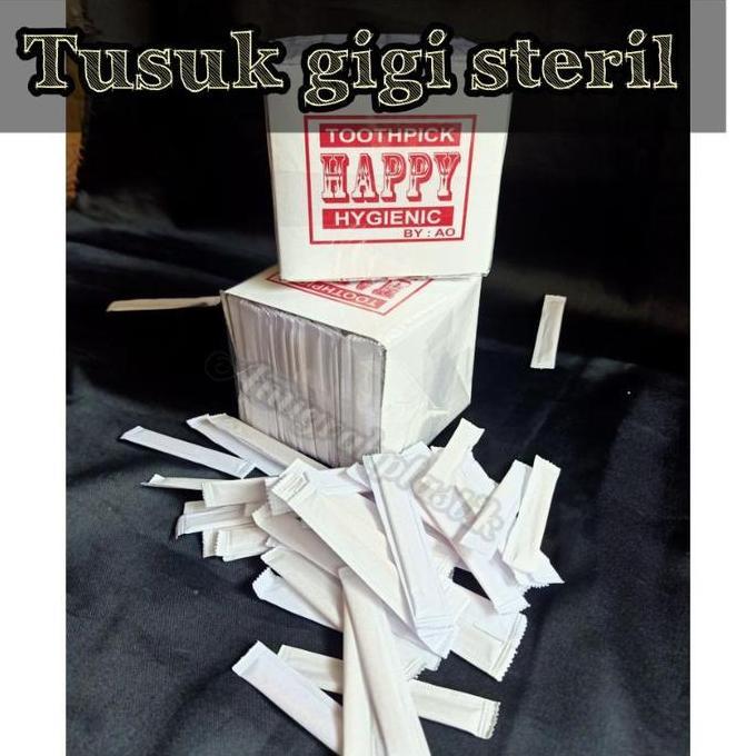 ```````] Tusuk gigi steril /tusuk gigi bungkus kertas