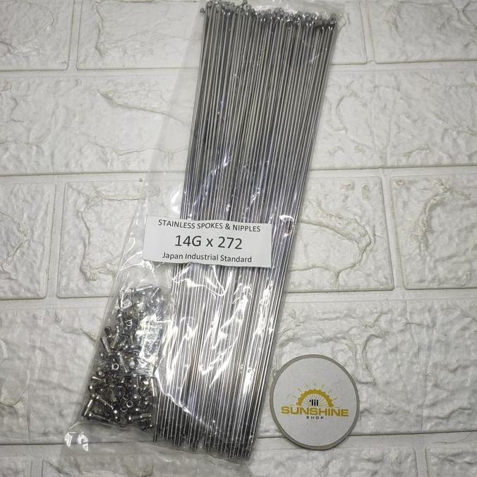 Promo Spoke Ruji Jari 272 Stainless Chrome 14G X 272Mm Velg Rims Sepeda Roadbike Fixie 700C Tinggi 4