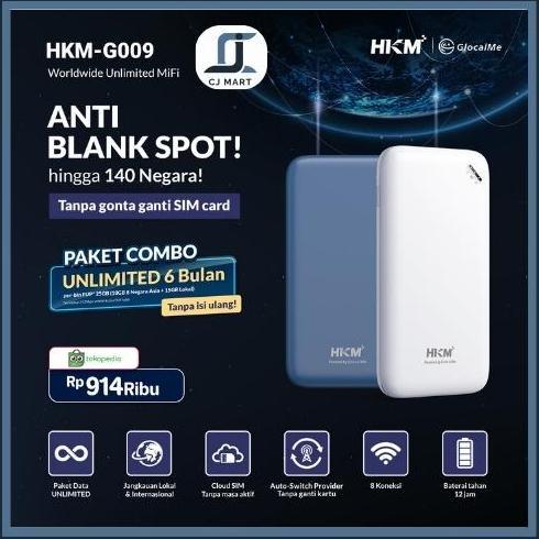 BEBAS ONGKIR - Modem Wifi 4G LTE GlocalMe HKM G008 XL Go IZI Free Kuota UNLOCK