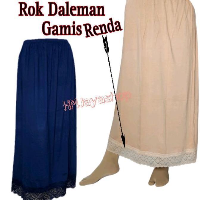 Rok Renda Daleman Gamis Onderok Baju Panjang Polos Muslim