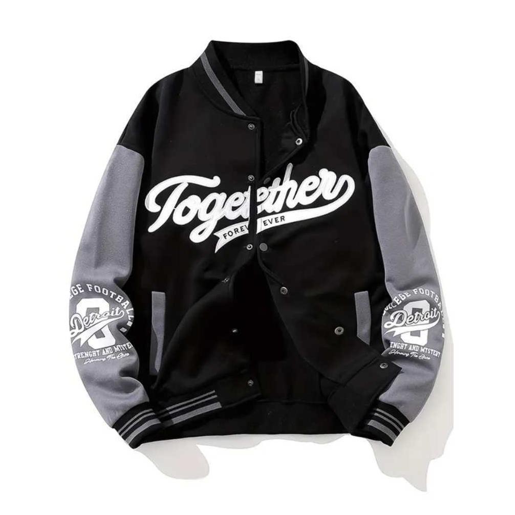 ORIGINAL JAKET BASEBALL OVERSIZE - TOGETHER VARSITY JAKET BASEBALL UNISEX PRIA WANITA
