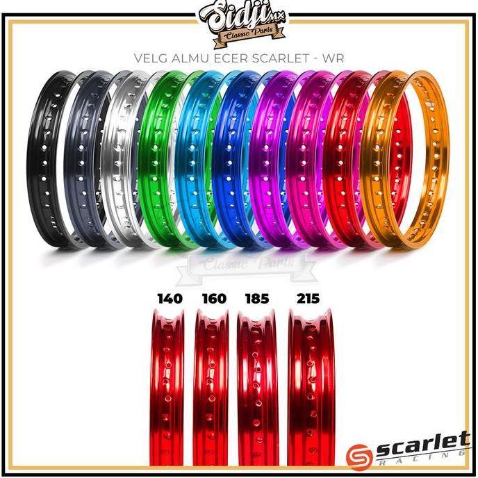 Velg Lingkar Satuan Alumunium Scarlet 36H Racing R14 R16 R17 R18 140 160 185 215 Motor Cb 150 R Mio 