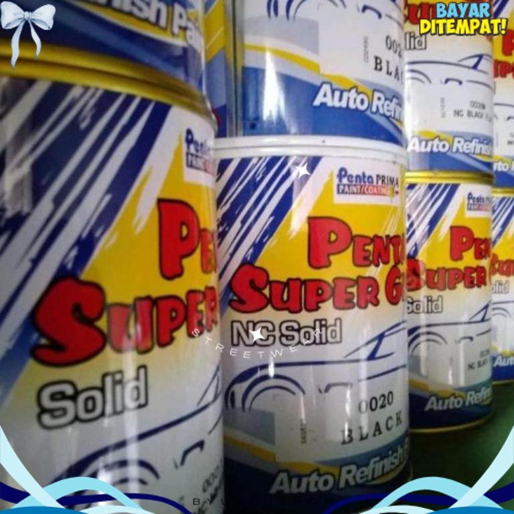 High Quality Penta Super Gloss Cat Duco Solid Nc 200Ml Mobil, Motor,Sepeda Dico Black Doff White Sil