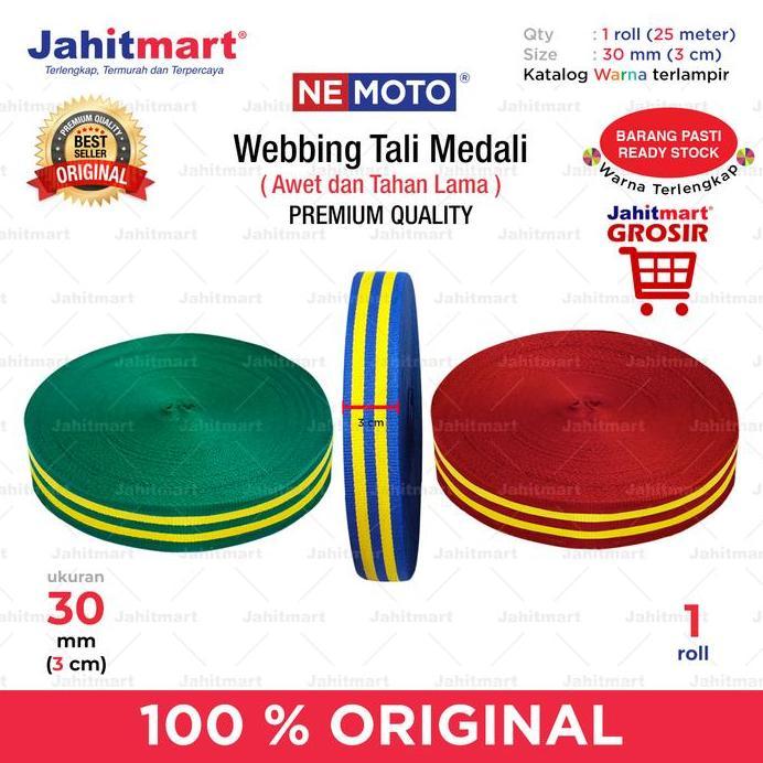 Webbing Tali Medali Merk NEMOTO - Roll