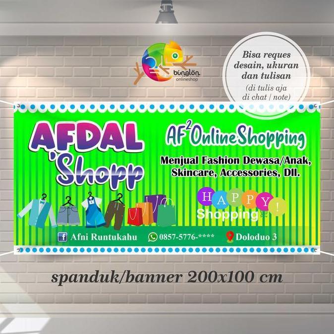 Spanduk, Banner Toko Olshop