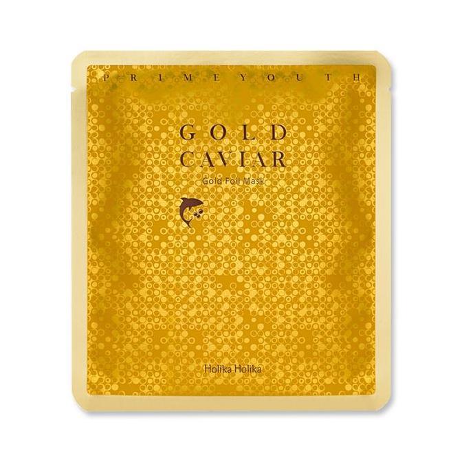 Newgirl- Niceyou- Holika Holika Prime Youth Gold Caviar Gold Foil Mask