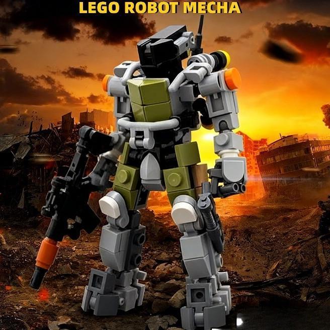 Anak Mainan Lego Robot Mecha Exoskeleton Sendi Bergerak Brick Bangunan Diy Block Bangunan Perakitan 