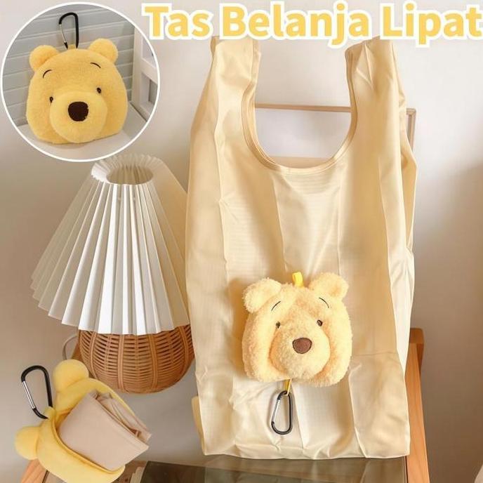 SYLVETI Tas Belanja Lipat / Tas Belanja Lipat Winnie The Pooh / Tas Belanja Lipat /Groceries Bag /  