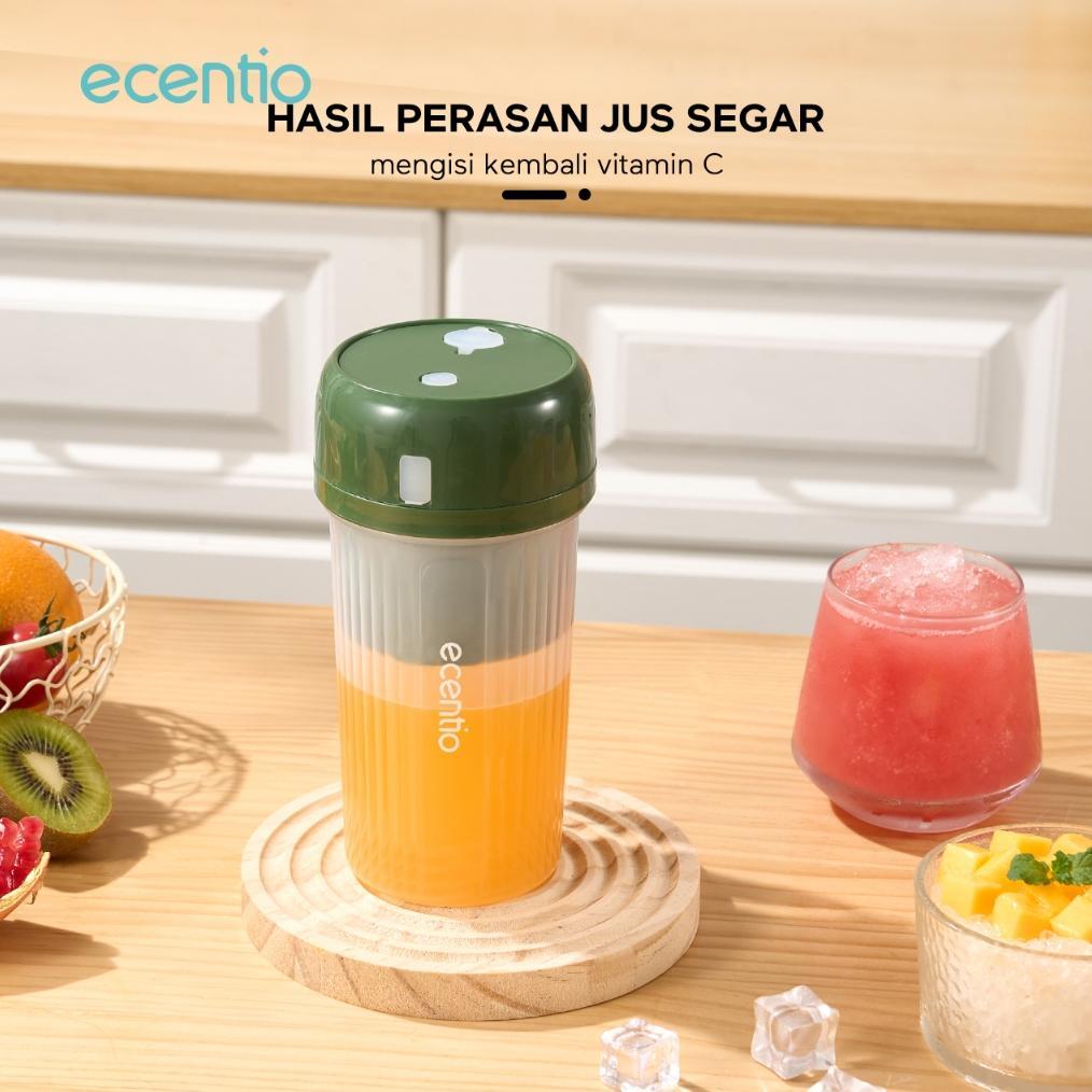 Sale ecentio juicer jus 350ml 12 pisau dengan sedotan portable blender mini