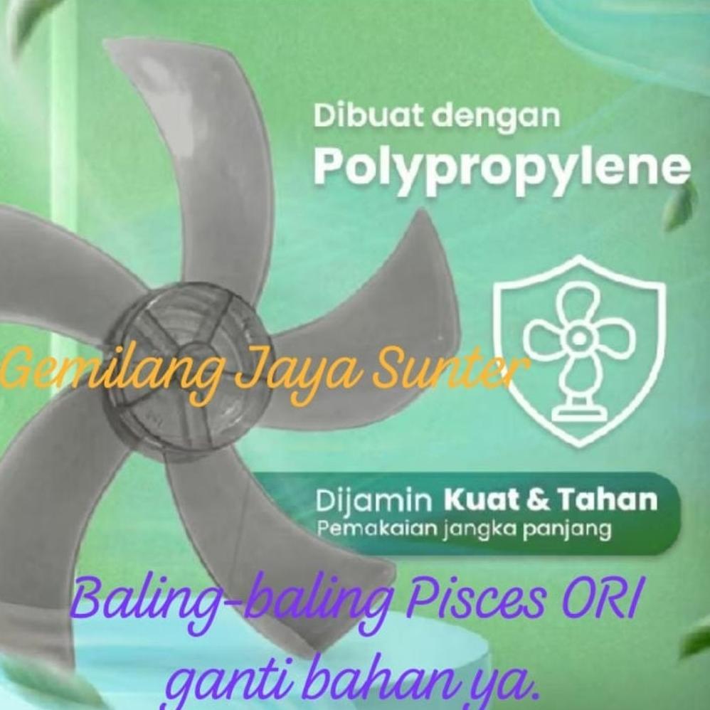 NEW DEALS Baling baling Kipas angin 16inc merek Pisces model lama bahan. Mika