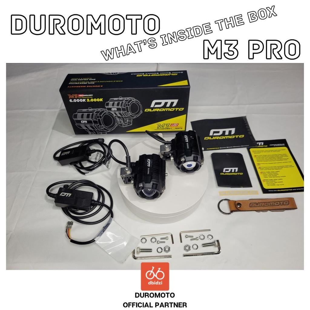 DUROMOTO M3 Pro Lampu Foglamp Motor Touring Adventure LED Proyektor