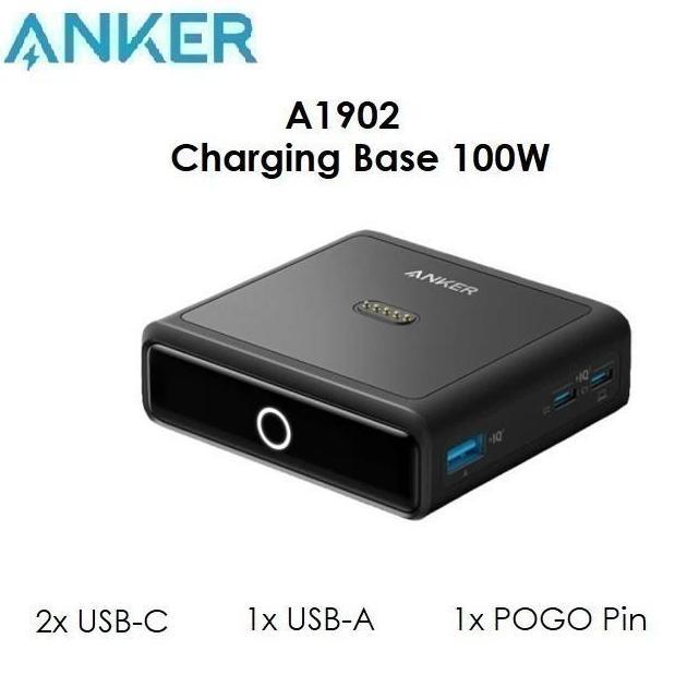 ANKER A1902 - ANKER 100W Charging Base - 3 Port USB and 1 Pogo Pin