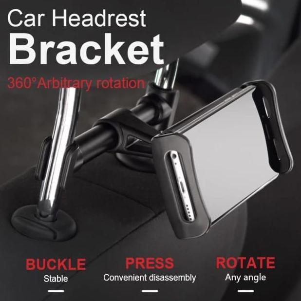 Holder Car Headrest Phone Pegangan Stand HP Ipad Di Belakang Jok Mobil