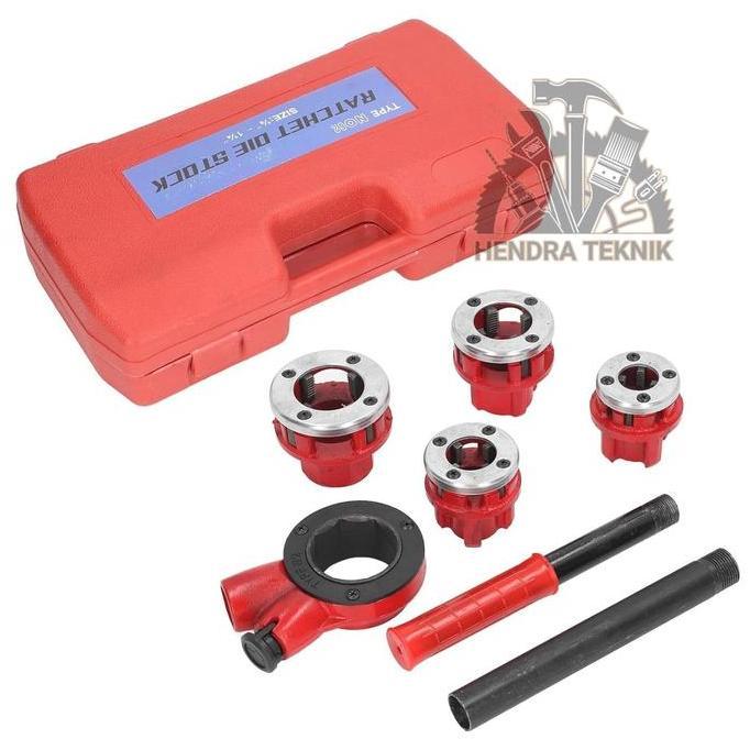 SNEI PIPA LEDENG SET ALAT DRAT PIPA BESI TIPE 62 DRAT 1/2"- 1 1/4"