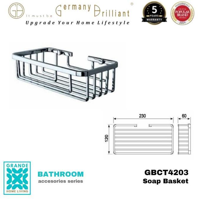 Germany Brilliant Rak Sabun Kuningan Chrome GBCT4203