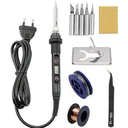 Solder Listrik Digital LCD Adjustable Temperature Soldering 80W Set Solder Aksesoris soldering kit
