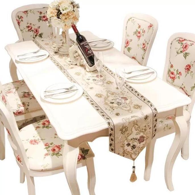Table Runner / Bed Runner / Taplak Meja Makan Panjang Jumeirah Gold Hiasan Meja